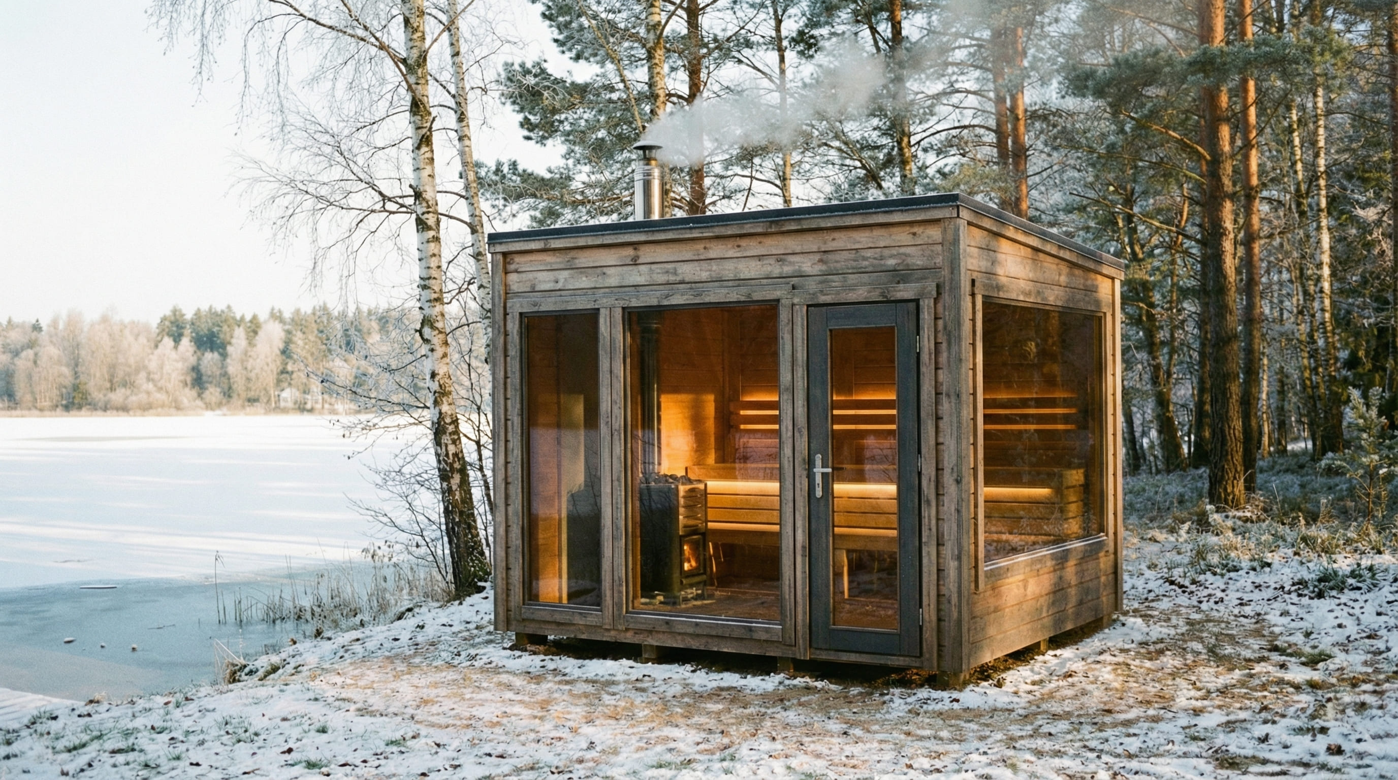 Lauko pirtis žiemą